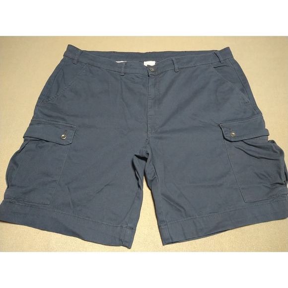 St. John's Bay Other - St John's Bay Cargo Shorts Men 46/9 Navy Soft Class Stretch Comfort Flat Travel